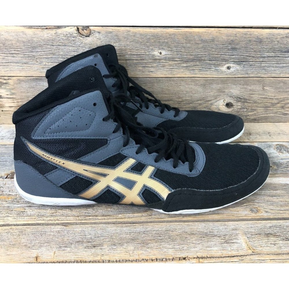 Asics Black and Gold Athletic Shoes